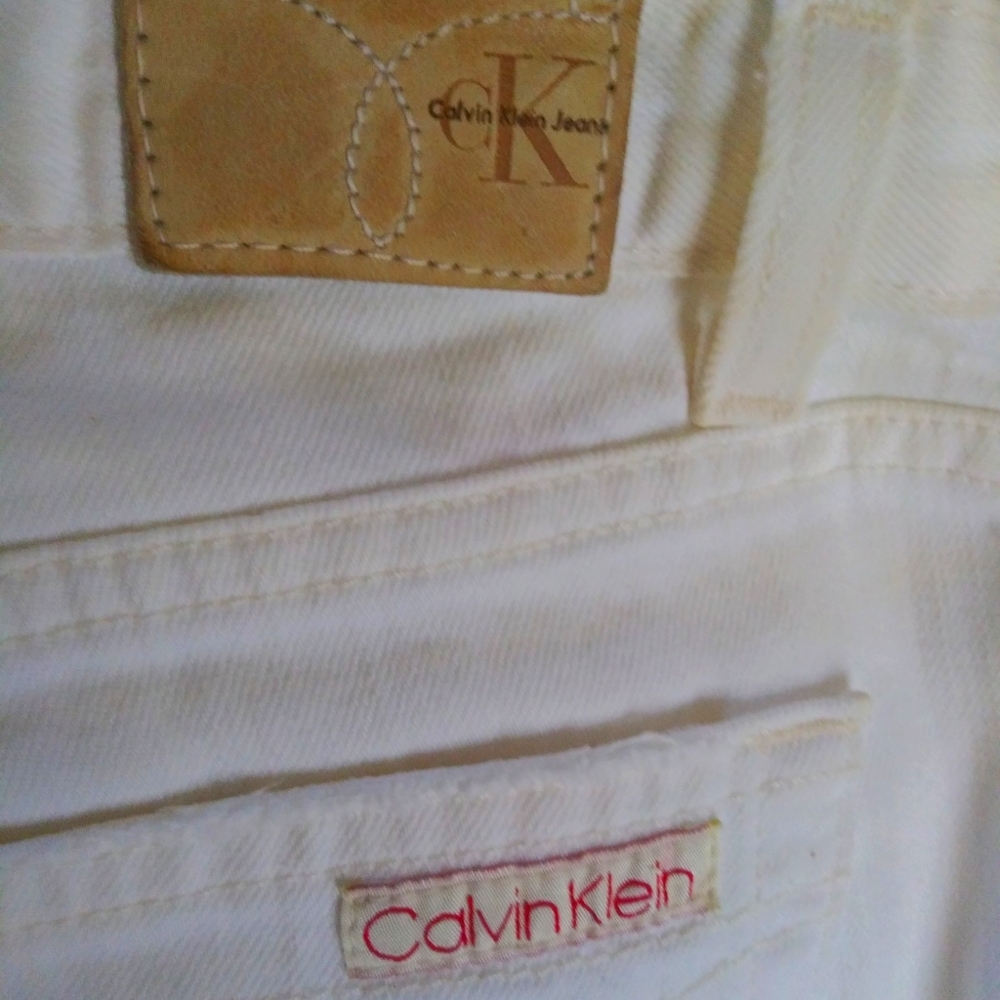 Calvin Klein White Denim Crops